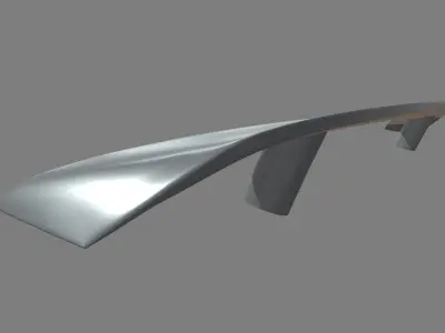 Car Spoiler 03 Low-poly 3D model