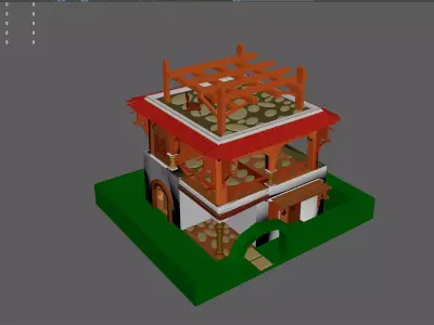 Small house by Loukas Lardas Low-poly 3D model