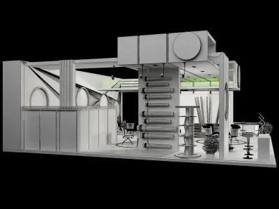 Booth Exhibition Stand a390d  3D model