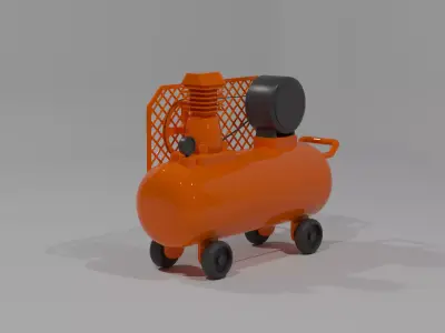 Industrial Air Compressor 3D Model 3D model