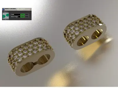 Rectangular Chain Motif standard stl 3D model gl0043 3D print model