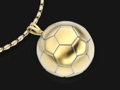 Soccer Football Pendant jewelry  Silver Gold  Print 3D print model