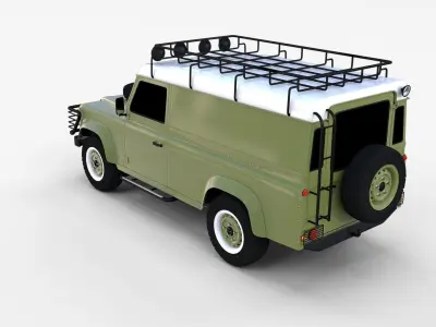 Land Rover Defender 110 Hard Top rev 3D model
