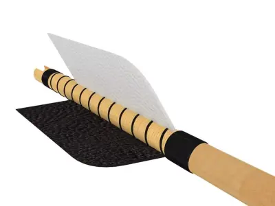 Wooden Arrow Low-poly 3D model