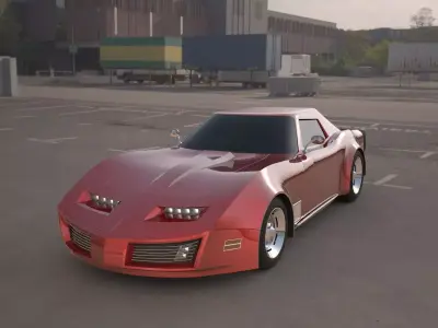 chevrolet corvette c3 concept 3D model