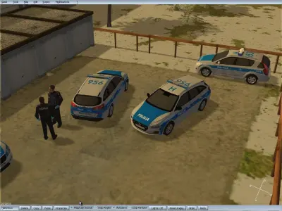 Hyundai I30 Polish police 3d car model Low-poly 3D model