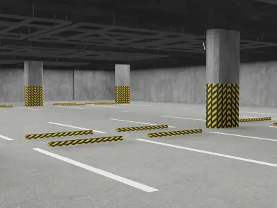 Underground parking 3D model