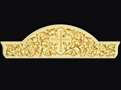 Central decor ornament for furniture 3D model 991