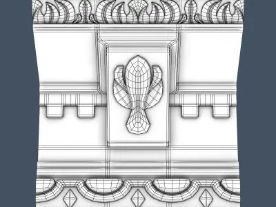 Decorative Crown Molding 3D model 23