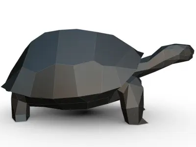 turtle low poly polygonal 3D print model