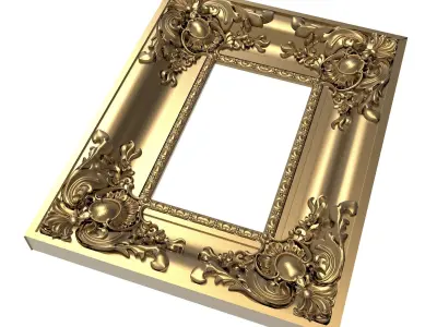10 carved frames set 3D Model Collection