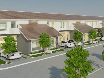 Link House 2 stories 3D model