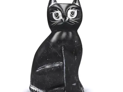 Statuette - Black Cat 3D model