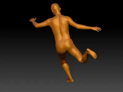 Man kick Free 3D print model