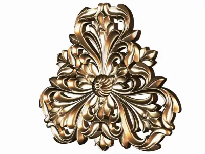 Carved decor model for cnc 16 3D model