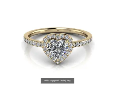 Heart Rings and pendant Collection 3D Model Pack