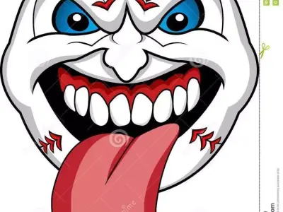 Anthropomorphic Baseball Head 3D Model  3D print model