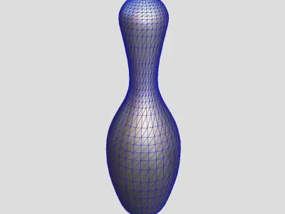 Bowling Pin Low-poly 3D model