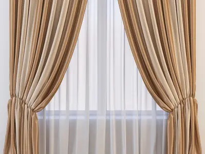 Set 68 Curtains 3D model