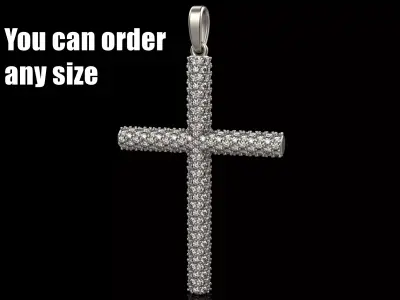 Cross with gems model 568 3D print model