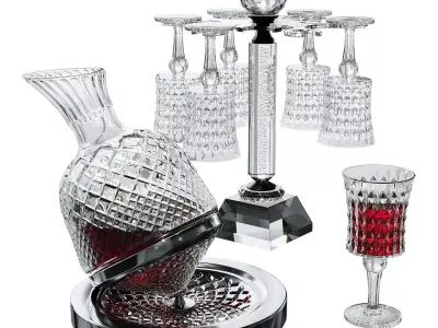 Luxury rotating wine decanter 3D model