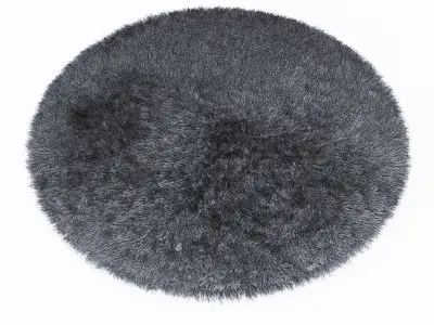 Carpet Snow H265-beige round 3D model