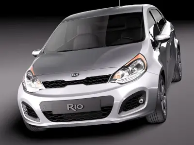 Kia Rio 2012 5door 3D model
