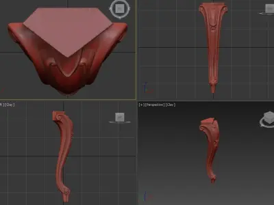 Furniture Legs Tables Chairs CNC Wood 1004 3D print model