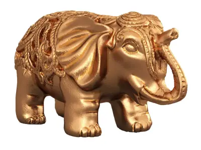 Elephant figurine 3D model