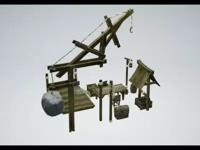 Medieval Props Stylized  3D model