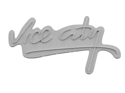 Vice City Neon Sign 3D model purchase