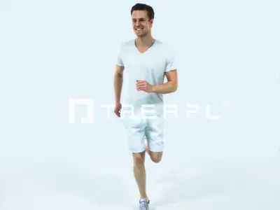 Virtue 02M Running Jogging Football Sports Man Low-poly 3D model