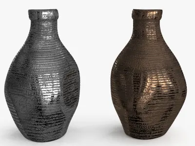Metal Vase 2 colors Low-poly 3D model