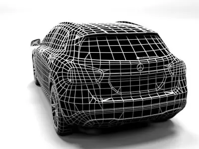 MERCEDES GLA 2018 LOWPOLY  Low-poly 3D model