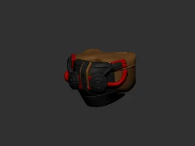 helmet high poly sculpt 3d printable ver 7 3D model 3D model 7