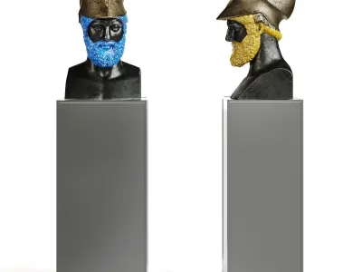 Pericles bust classic color 3D model