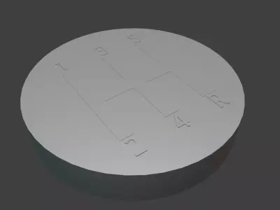 3D Printable Golfball-Style Gear Knob - 5-Speed Edition- 1-5-R  3D print model