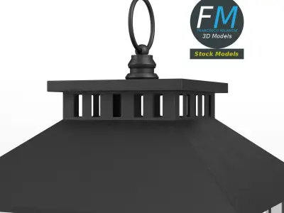 Lantern with candle 2 3D model