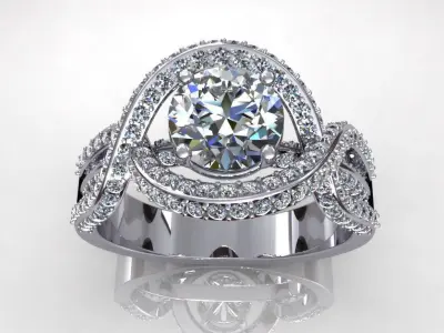 Great Twist Diamond Ring 3D print model