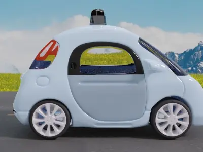 Autonomous Driverless Car 3D model