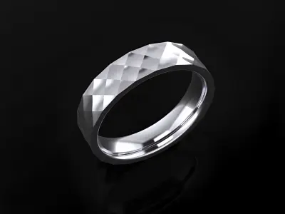 Wedding Band Hammered 3D print model