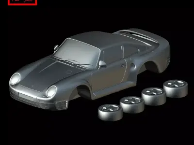 Porsche 959 1986 3D print model