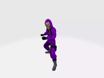 Game Criminal Character Low-poly 3D model