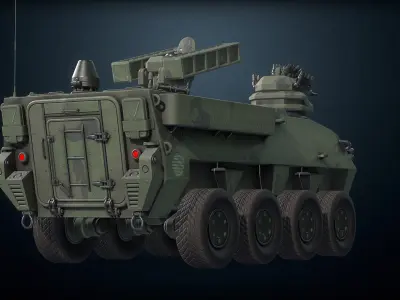 Military APC B420 Low-poly 3D model