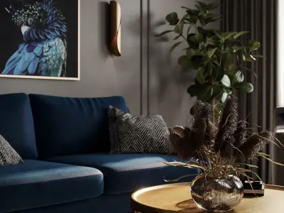 Living room 001 3D model