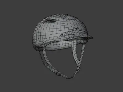 Bike Helmet Low-poly 3D model