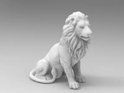 lion sculpture 3D model