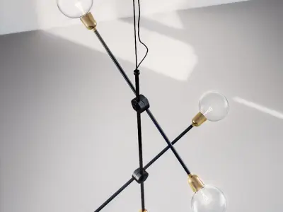 Molecular ceiling light Industrial style 3D model