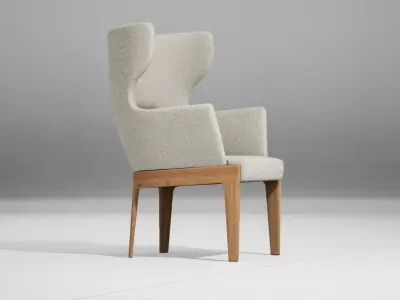 Molteni and C Chelsea Armchair 2 UE4 Low-poly 3D model