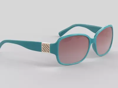 Square Rose Eyewear Glasses Low-poly 3D model